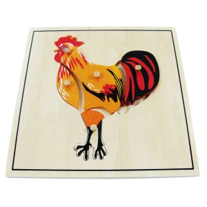 PUZZLE DE MADERA GALLO MONTESSORI