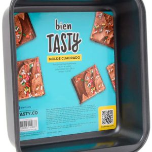 MOLDE CUADRADO PARA PASTELES ANTIADHERENTE TASTY 10263