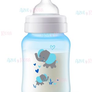 BIBERON ANTICOLICO DECORADO ELEPHANT 9 OZ AVENT SCY121/06