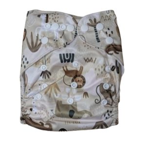 PAÑAL ECOLÓGICO  ANIMALES DE LA SELVA CREMA JJ-213