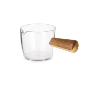 CAZO DE CRISTAL CON MANGO DE MADERA