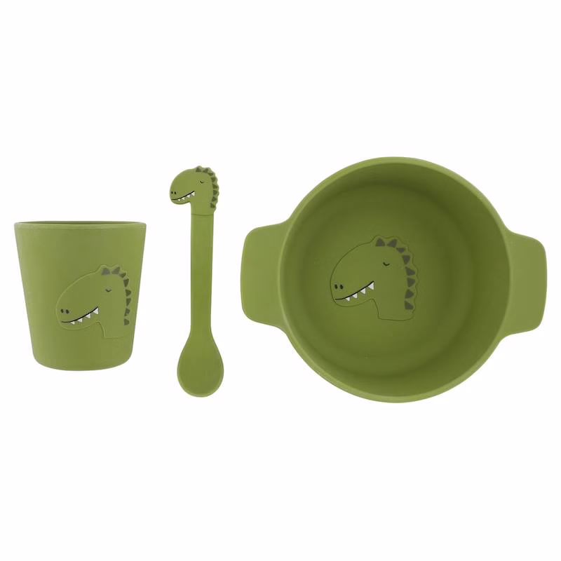 SET VAJILLA DE SILICONA DINO TRIXIE