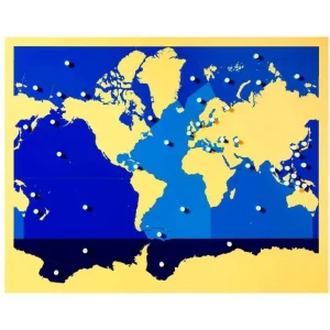 MAPA PUZLE DE LOS OCEANOS MONTESSORI