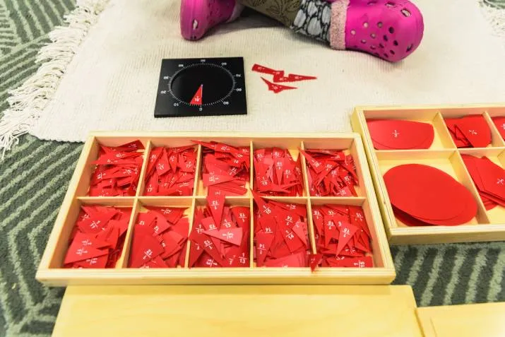 MARCO CENTESIMAL PARA MEDIR ÁNGULOS MONTESSORI - Imagen 2